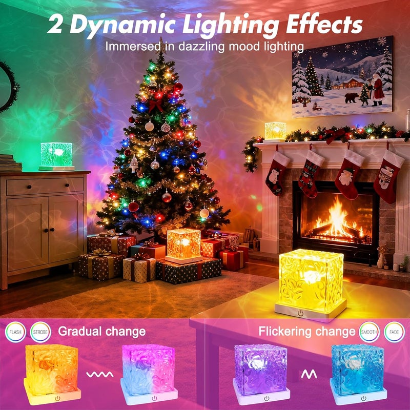 Bgmonster Rechargeable Shower Light No Wiring, 16 Color Changeable Ocean Wave Projector Light, Dimmable Waterproof Shower Lamp with Remote, Rotating Flame Water Ripple Lamp for Shower, Bathroom, Bedroom Decor - Image 5